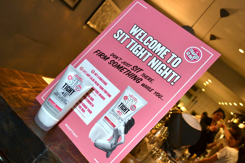Soap and Glory Sit Tight Press Event