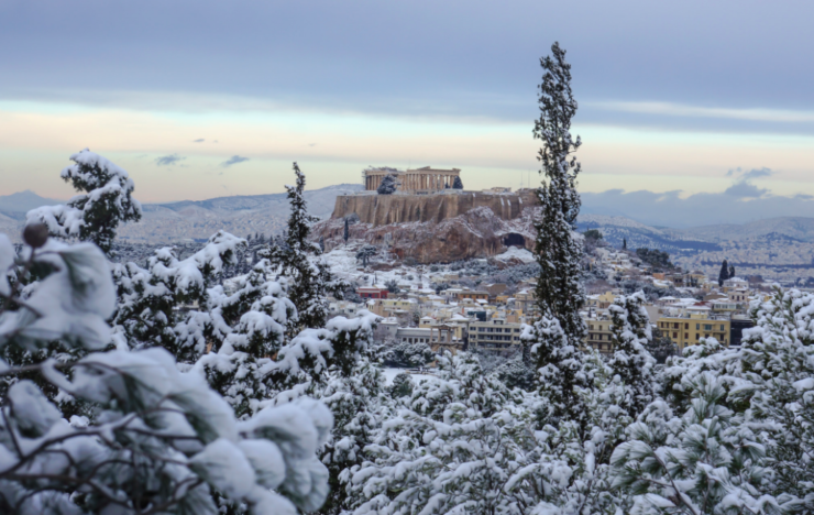 snow-in-athens-greece