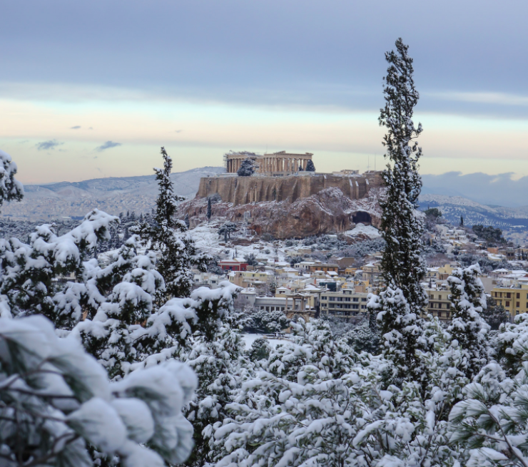 snow-in-athens-greece